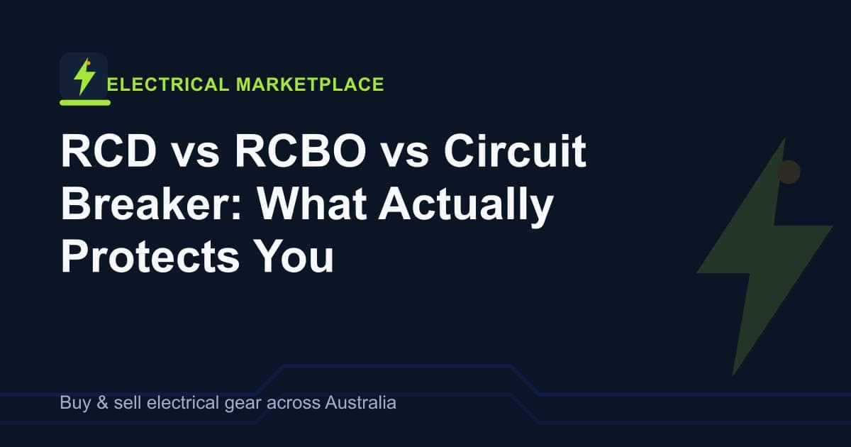 RCD vs RCBO vs Circuit Breaker: What Actually Protects You